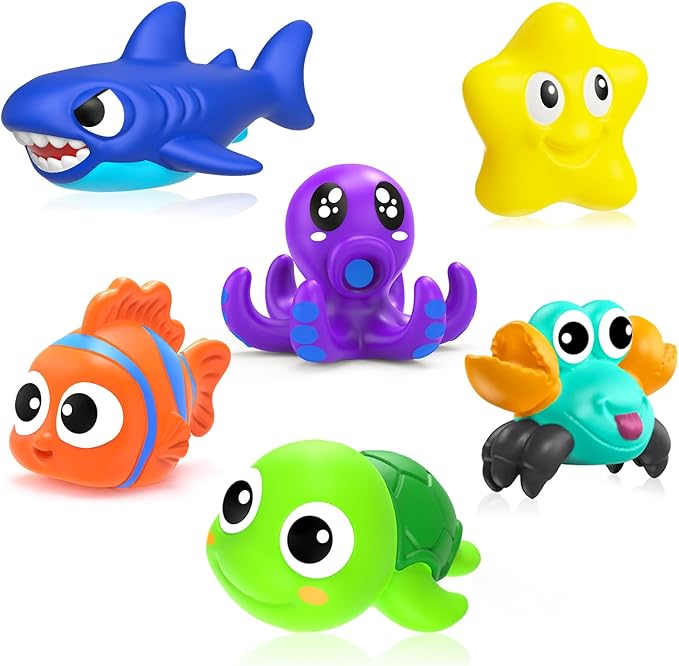 No Hole Mold Free Baby Bath Toys for Toddlers 1-3,Infant Bathtub Toys for Babies 6-12-18 Months,Shower Toys Pool Toys for 1 2 3 4 Years Old Boys Girls Kids