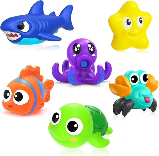 No Hole Mold Free Baby Bath Toys for Toddlers 1-3,Infant Bathtub Toys for Babies 6-12-18 Months,Shower Toys Pool Toys for 1 2 3 4 Years Old Boys Girls Kids