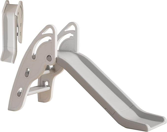 Toddler Slide Large Play Climber Slide PlaySet with Extra Long Slipping Slope Indoor Slide Kids Slide Toddler Playground Toddler Slide Outdoor Toys for Toddlers (White)