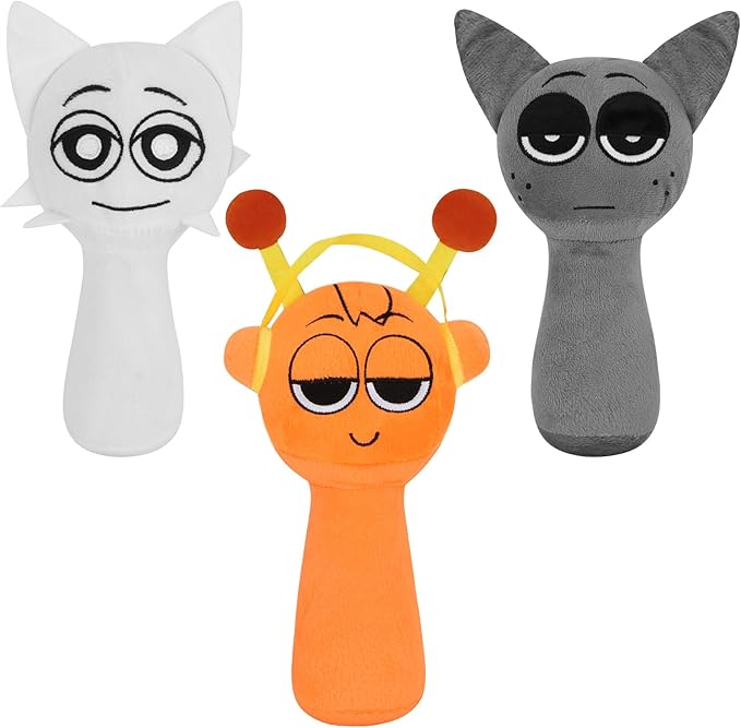 Game Plush Toy - 8" Super Soft Stuffed Animal (3 Styles) Hypoallergenic Machine Washable, for Kids Adults Birthday Christmas, Orange Multi-Color Plushies & Collectibles