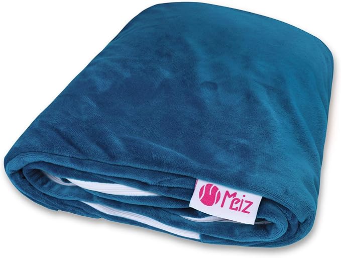 Meiz Full Body Pregnancy Pillow Cover – Pregnancy Pillow Case – Soft Velvet Maternity Body Pillow Replacement Cover - Fit 65" x 31" Pillow - King Size (Blue)