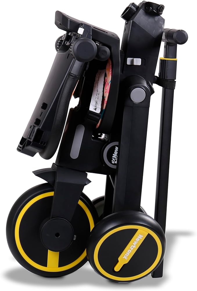 Adventure Pro Summer Edition - Foldable Tricycle for Toddlers-Big Canopy, Basket,Travel Backpack and Parent Bag - Toddler Tricycle for Ages 10 Months to 5 Years (Summer Pastel)