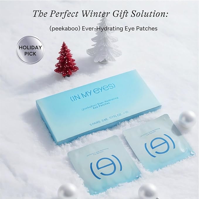 In My Eyes Hydrating Under Eye Patches 5 Pairs - Hyaluronic Acid Hydrogel Eye Masks, Depuffing Anti-Wrinkle for Dark Circles Fine Lines Puffiness, Self Care Gifts for Women & Teenage Girls