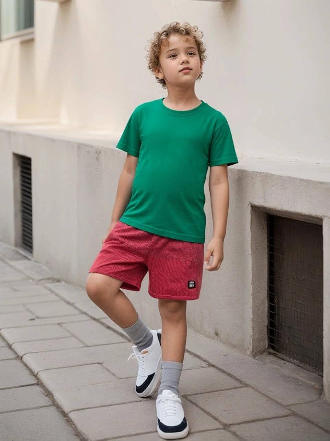 Family Feeling Boys Short Sleeve Crewneck Kids T-Shirts Top Girls Tee