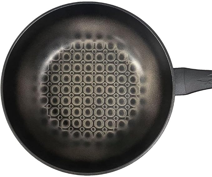 12" (30cm) Non-Stick Saute Wok Pan with 3D Diamond Coating – Made in Korea, Stir Fry Pan for Kitchen