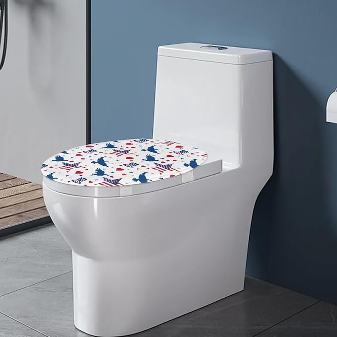 Star Toilet Seat Cover, Comfortable and Dustproof Toilet Lid Cover, Machine Washable and Reusable Toilet Lid Cover