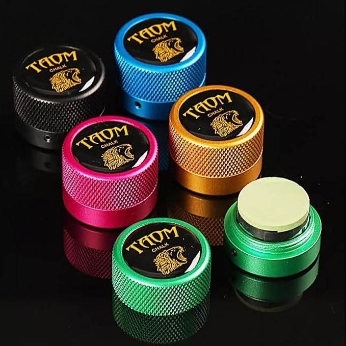 TAOM Pool Chalk Holder Round Shaped Practical Tool Billiards Accessories Magnetic Mini Chalk Tip Case Container Round Box Billiards