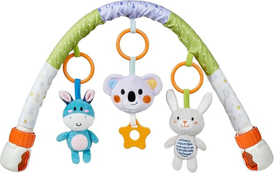 TUMAMA Baby Stroller Arch Toy, Cute Animal Car Seat Arch Toy, Newborn Sensory Hanging Rattle Arch Toy for Babies Infants 0-12 Months