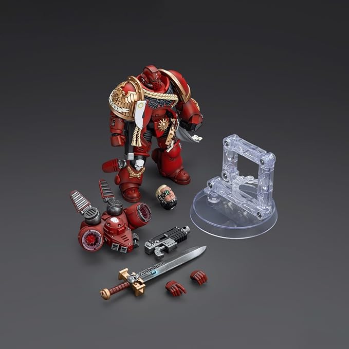 JOYTOY1/18 Action Figure Warhammer 40,000 Blood Angels Captain with Jump Pack Collection Model Birthday Gift