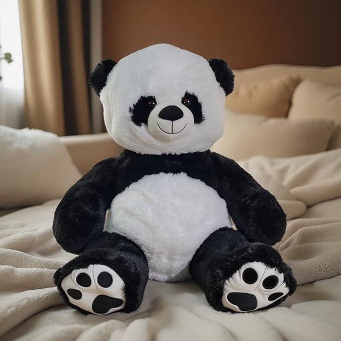 Anico 36" Tall (3 Foot) Big Plush Panda Bear, Stuffed Animal, Teddy Bear with Smiling Face. Premium Stuffed Toy Teddy Bear Panda, Perfect for Girlfriend, Kids, Valentine's Day, Christmas!