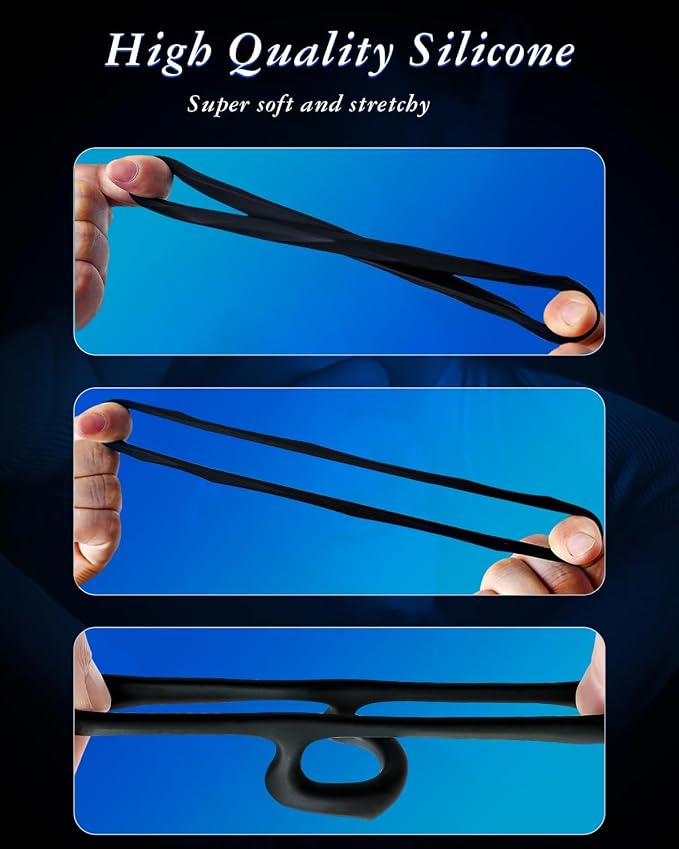 Sex Toys Penis Ring Silicone Cock Rings for Men Erection Sex, 6 Sizes Cockring Erectile Dysfunction Rings Cock Sexual Stimulation Device Couples Sex Toys Stretchy Cock and Ball Ring Anillos para Pene