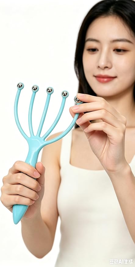 Ryoma Scalp Massager, Protable Hand Held SPA Head Massager for Deep Relaxation & Stress Reduction in The Office Home SPA Father's Day and Mother's Day Gifts Pink+Blue(2-Pack)