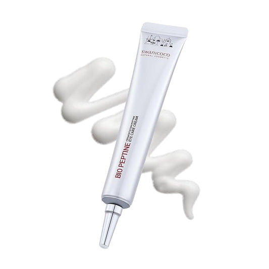 SWANICOCO Pregnancy Safe Fermentation Peptine Eye Care Cream Under Eye Cream with 8 Peptides and Niacinamide, Anti Aging Eye Cream for Wrinkles & Crows Feet Korean Skincare 20ml 0.68 Fl Oz