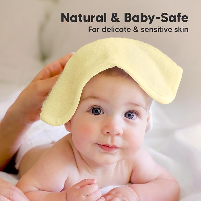6-Pack Baby Washcloths – Soft Absorbent Viscose from Bamboo Washcloths for Face, Body, Baby Towels for Newborn, Kids, Toddlers, Infant, Gentle on Sensitive Skin, 10x10 Reusable Face Towels(Candy Pop)