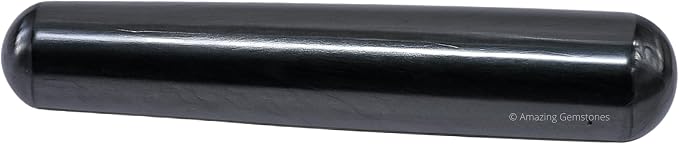 Amazing Gemstone Shungite Crystal Wand Massage Stick - Pelvic Wand Gua Sha for Adults - Crystals and Healing Stones Massage Wands for Adults Gifts (Smooth)