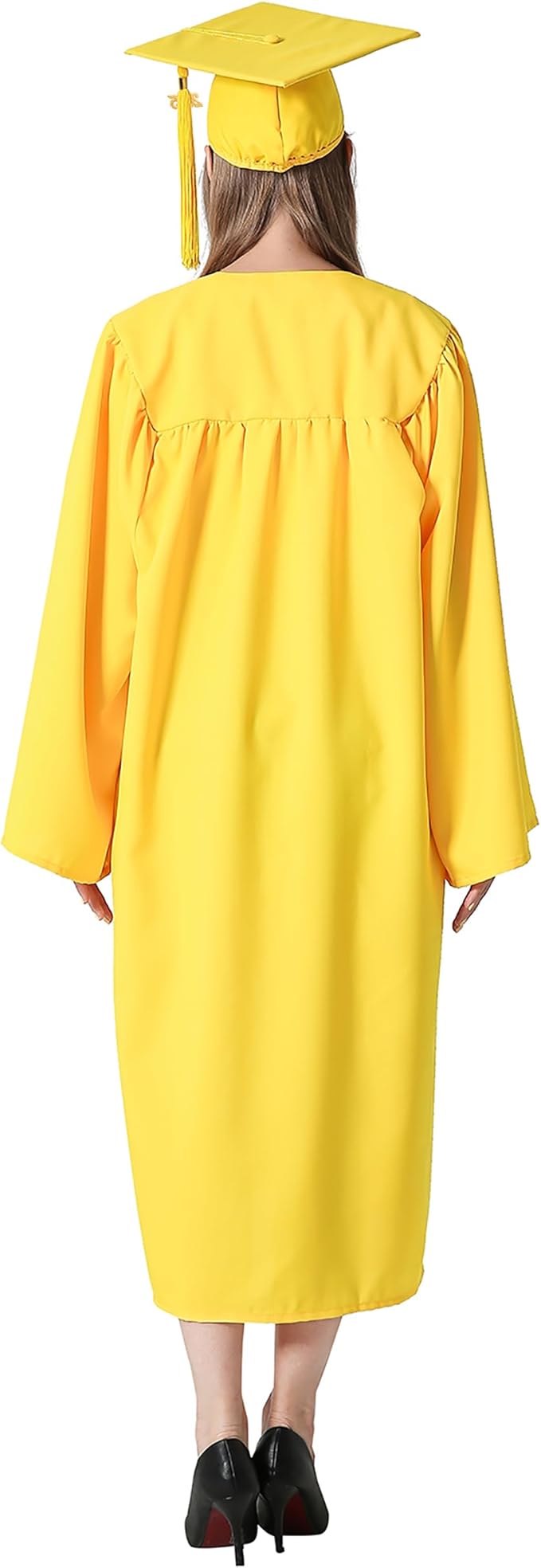GraduationMall Matte Graduation Gown Cap Tassel Set 2025 for High School and Bachelor