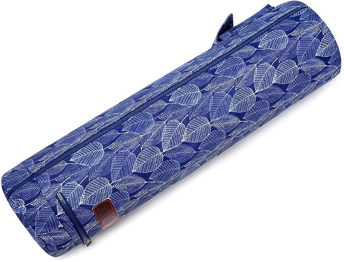Yoga Mat Bag,Full-zip Exercise Yoga Mat Canvas Carry Bag for Women and Men - Double Storage Pocket,Easy Access Zipper, Adjustable Shoulder Strap and Handle,Fits Most Mat