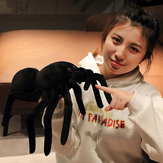HWD Soft Spider Doll, Cute Stuffed Animals Dolls Plush Pranks Stuff Toys, Gifts for Kids, Toddler, Birthday, Halloween, Christmas (Medium:9.8in x 15.7in)