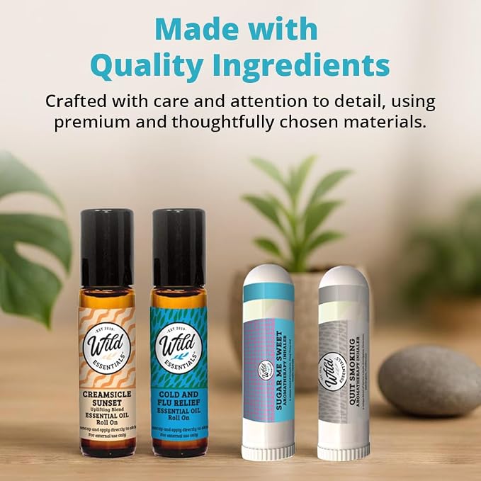 Bulgarian Lavender Essential Oil 2-Pack Bundle – Roll-On & Aromatherapy Inhaler | Relaxation, Stress Relief, and Sleep Support