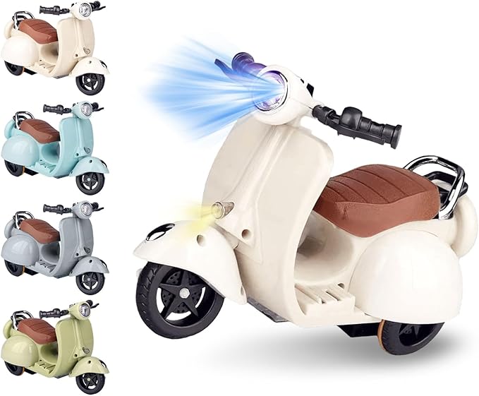 Accessories for 17cm Doll - Scooter Toy for Dolls with LED Lights & Music, Cute Motorcycle Toy for 17cm Doll, Decor Desktop Ornaments for Dolls Collectors