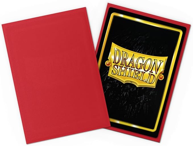 Dragon Shield | Japanese Size Card Matte Sleeves | 60 CT - Smooth & Tough Premium TCG Sleeves - Compatible with Yu-Gi-Oh, Naruto, Cardfight & Vanguard | Crimson