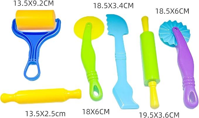 AOIRFUQ Clay and Dough Tools Six Piece Set - Ages 3 & Up