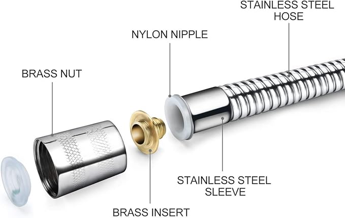 Complete Shower Enema System for Anal Vaginal Colon Cleaning,SOYESY Douche Enema Kits for Men and Women -Include Enema Nozzles, Shower Hose,Diverter,Suction Cup Holder and Flow Control Valves Silver