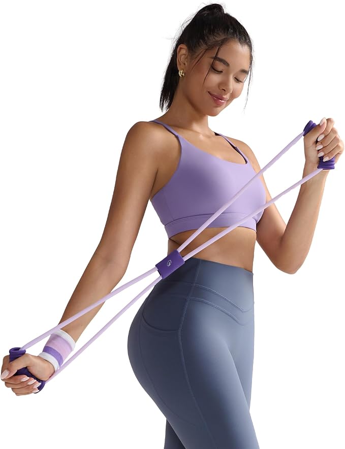 RUNNING GIRL Sports Bras for Women,Light Impact Molded Cup Strap Sports Bra with Sewn in Pads,Best for A-C Cup