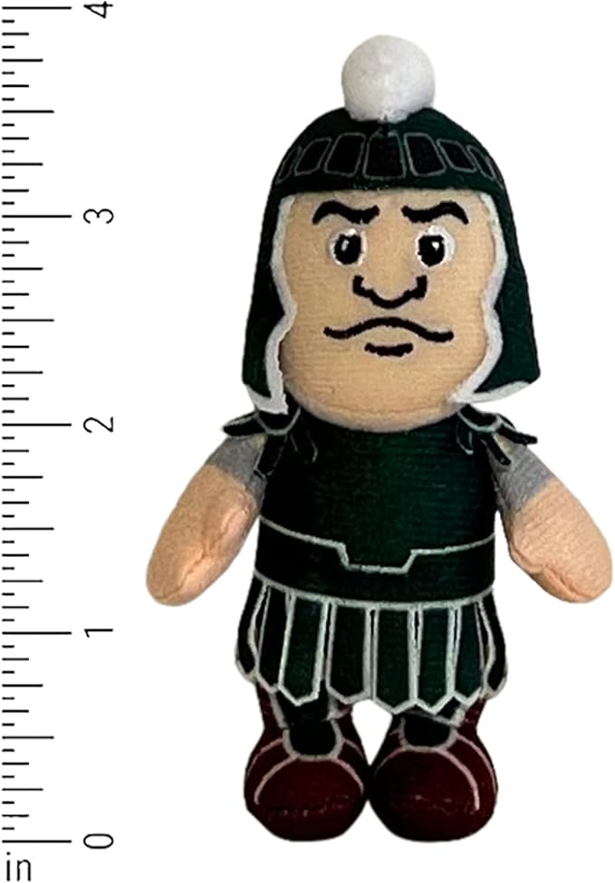 Bobbi-Dobbiez Attachable Plushie Michigan State University Sparty Mascot – Attaches to Backpacks, Bags, Shoes, Water Bottles, and More