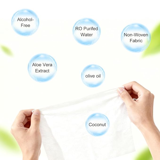 Individual Hand Wipes Wet Wipes Travel Size,Wet Wipes Individually Wrapped | 50PCS Bulk Cleansing Travel Size Wipes for Wedding Travel Restaurant Barbecue(Coconut)