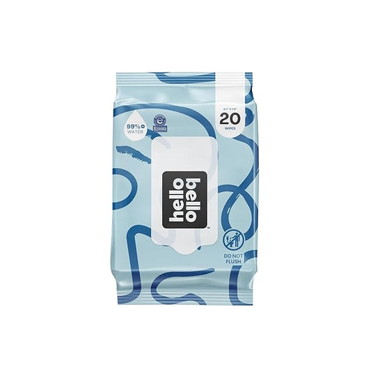 Hello Bello Premium Fragrance-Free Travel Size Baby Wipes, with Chamomile & Aloe Extracts for Sensitive Skin - 1 Resealable Pack = 20 Total Wipes