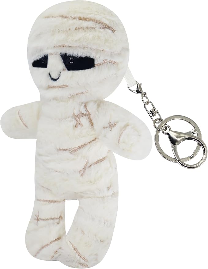 Halloween Plush Animals Toy, Mummy Plush Doll, Perfect for Halloween, Easter, Birthdays, and Other Occasions (8-inch)