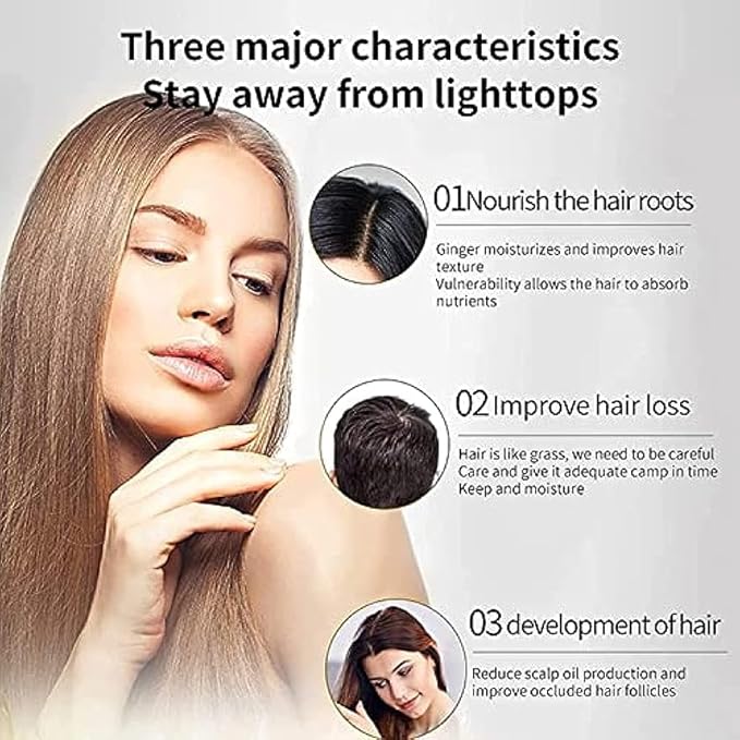 Shougagro Japanese Hair Growth Ginger Spray for Men Women, HyunGang Korea Ginseng Hair Regrowth Serum Spray, (3 Pcs)