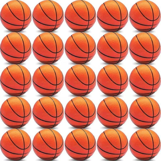 60 Pcs Mini Basketball Stress Balls Mini Basketball Party Favor 2.5'' Inch Mini Foam Sports Ball Squeeze Ball Anxiety Stress Relief for Basketball Party Sports Game Kid Prize Carnival School Gift