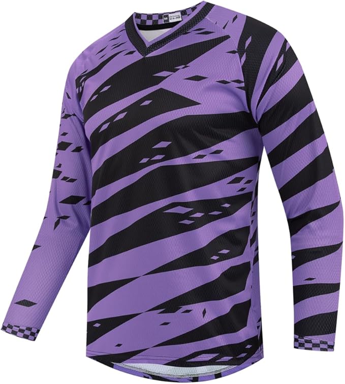 Youth Dirt Bike Jersey, Kids Mountain Bicycle Shirt Long Sleeve Powersports Children Downhill Jerseys for Big Kids