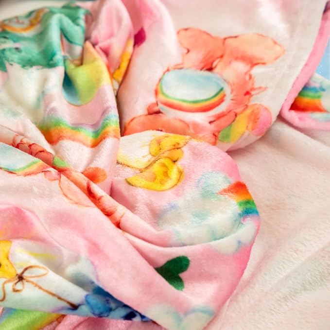 Care Bears Nostalgic Classic Bedding Super Soft Plush Cozy Throw, 46 in x 60 in, (Officially Licensed Product) by Franco Collectibles
