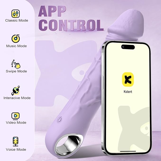 BGGOOD Adult Toys App Control Vibrators - 7.1 Inch Realistic Silicone Dildos with 9 Vibrations - Clitoris G Spot Dildo Vibrator Wand - Female Sex Toys for Women