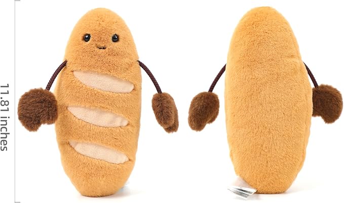 RECUR Stuffed Animal Baguette Plush Toy,Soft Food Plush,Cute Funny Plushie, Adorable Gift for All Ages