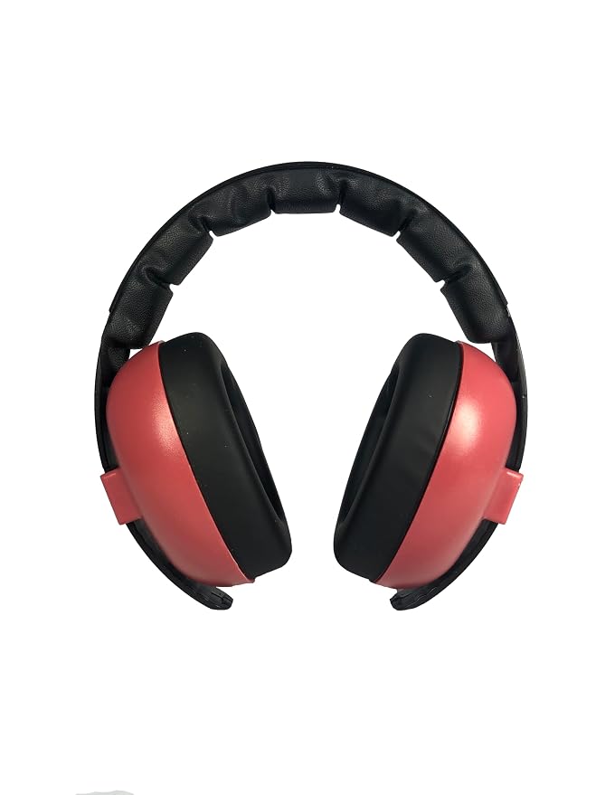 BANZ Baby Earmuffs – Noise Cancelling Headphones for Infant & Toddler Hearing Protection, Baby Ear Muffs Noise Protection, ANSI Certified, Ages 0–2 Years, Adjustable - Maroon