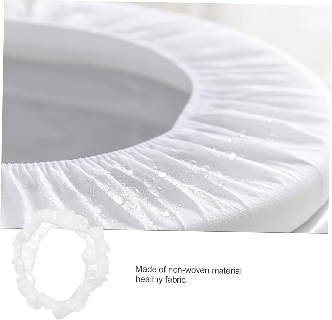 30pcs Disposable Toilet Seat Cover Non-Woven Potty Seat Protectors Travel-Friendly Cushions for Adults for Hospital Hotel Camping and Outings