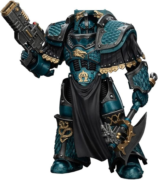 JOYTOY Warhammer The Horus Heresy Alpha Legion Lernaean Terminator with Volkite Charger - 1:18 Scale 5.39in Action Figure Mecha Joy Toy Collection Model
