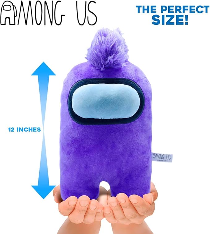 Among Us Mega 12″ Plush Purple (Mohawk) – Officially Licensed Oversized Kids & Collector Plush Toy