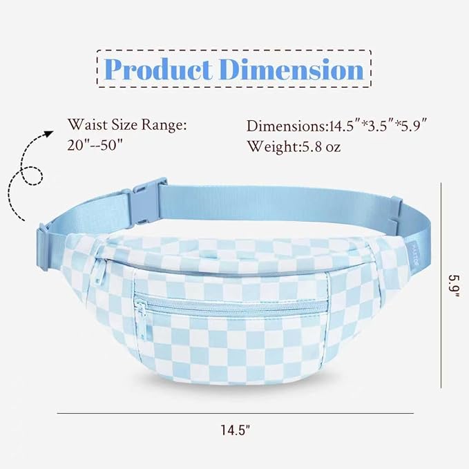 MAXTOP Large Crossbody Fanny Pack with 4-Zipper Pockets,Gifts for Enjoy Sports Festival Workout Traveling Running Casual Hands-Free Wallets Waist Pack Phone Bag Carrying All Phones