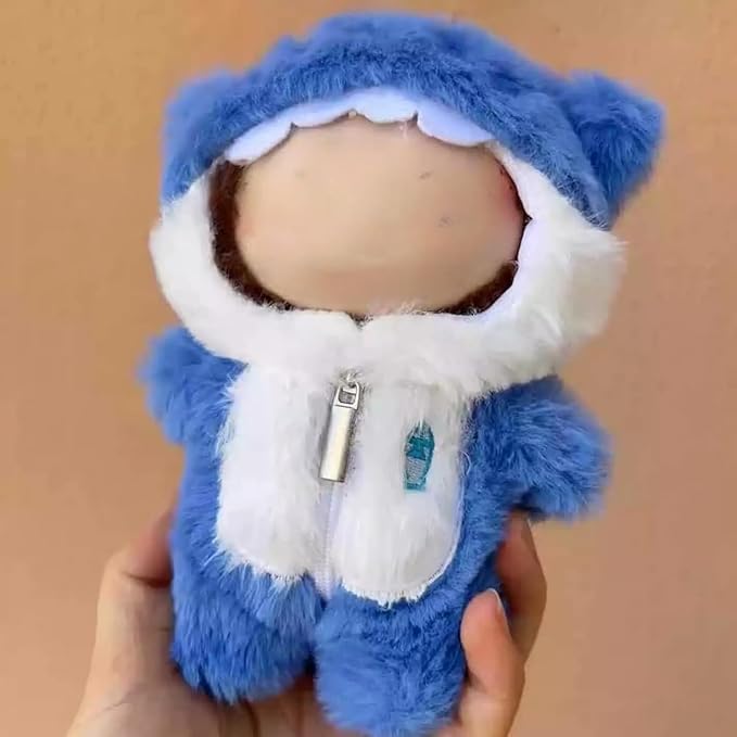 17cm Doll Clothes Set, Cute Blue Shark Outfit Accessories for 6.7inch Dolls Boys,1-Piece Marine-Themed Costume Accessory, for Halloween Doll Clothe