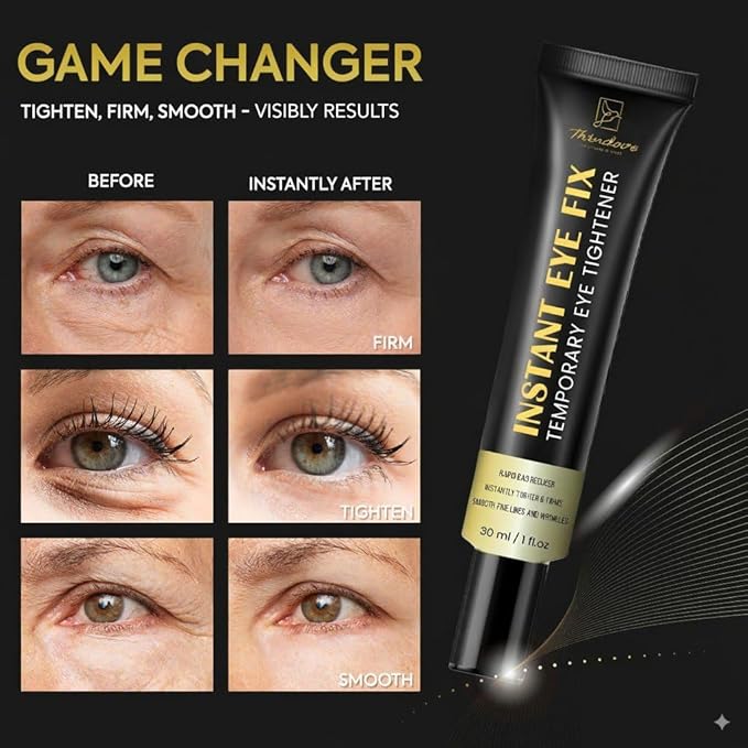 Temporary Instant Eye Tightener: Instantly Reduces Eye Bags, Wrinkles & Puffiness, Dark Circle, Smooths Fine Lines – Anti-Aging Formula, Temporarily Firms, Lifts & Refreshes the Eye Area. 1 oz