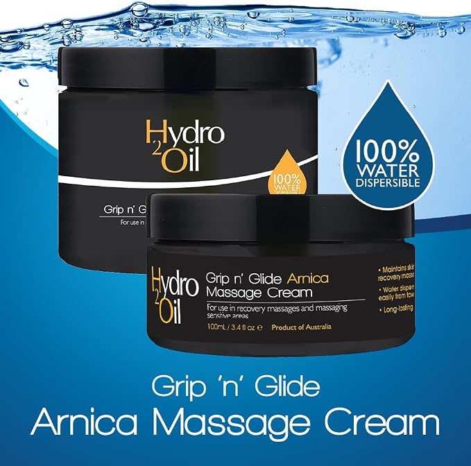 Hydro 2 Oil Massage Cream Arnica 13.5 fl oz - Water Dispersible Formula with Nourishing Ingredients for a Relaxing and Soothing Massage