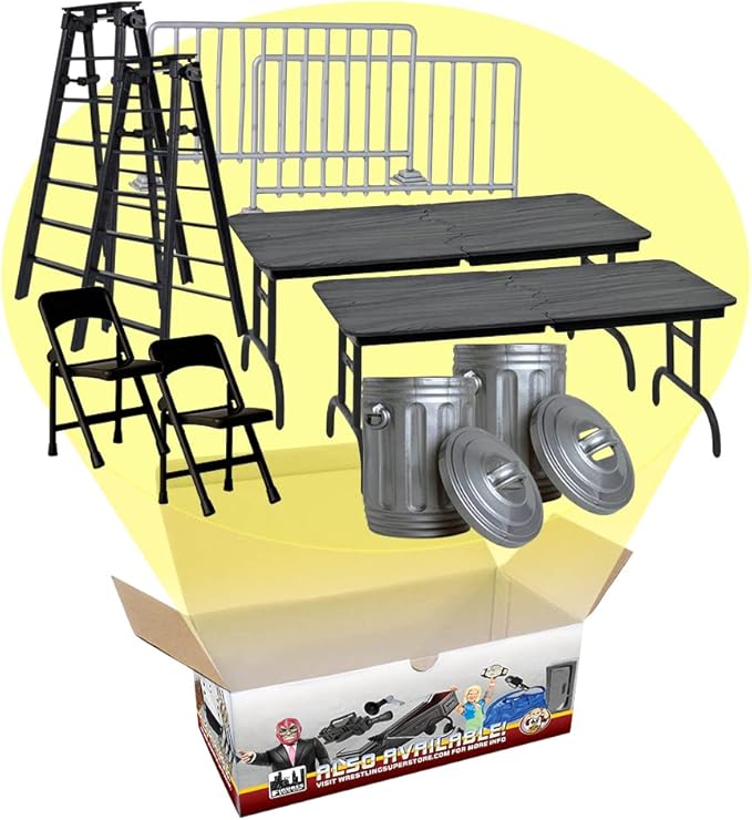 Set of 10 Accessories for Wrestling Action Figures