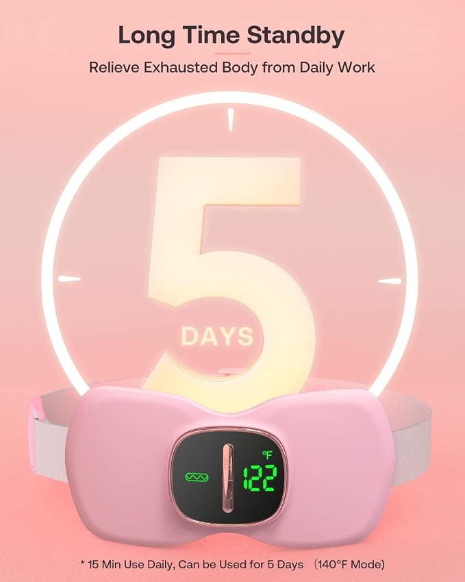 Heating Pad for Period Cramps, Portable Menstrual Heating Pad, Period Pain Relief Heated Pad, Back or Belly Heating Belt, for Her Women Girl Friend Wife