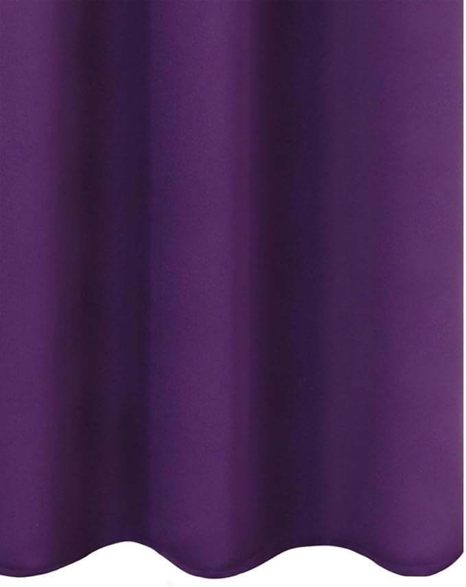 LEMOMO Blackout Curtains 52 x 90 Inch Long Purple Curtains Set of 2 Panels Room Darkening Curtains for Bedroom and Living Room