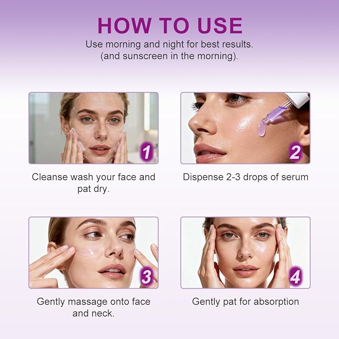Bakuchiol Plumping Face Serum, Natural Retinol Alternative Serum For Face, Vitamin Illuminating Serum For Sensitive Skin With 2.5% Niacinamide & Hyaluronic Acid, Pore & Wrinkle Korean Skin Care